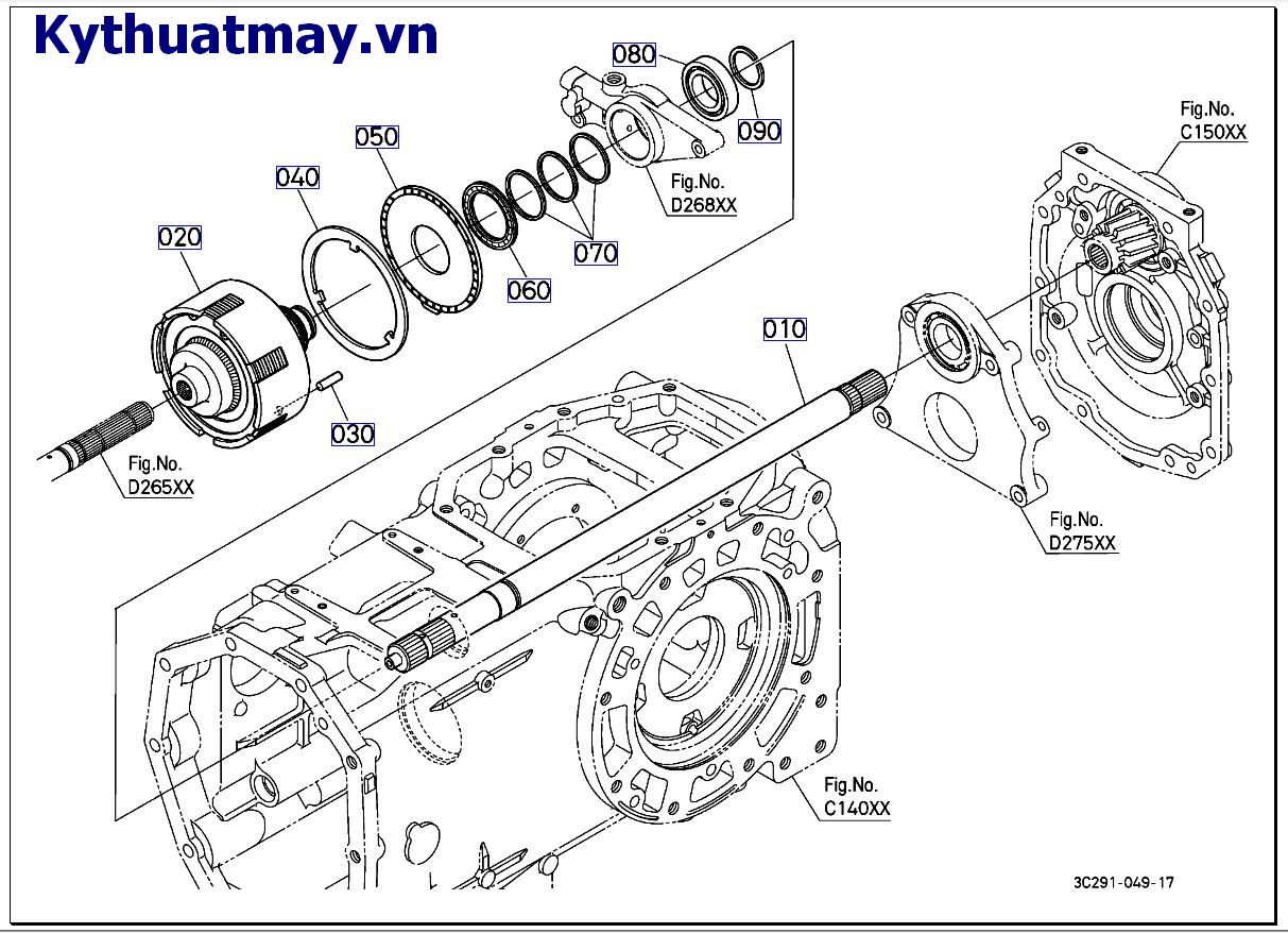 Bộ li hợp PTO( cũ ) 50001  đến 81582